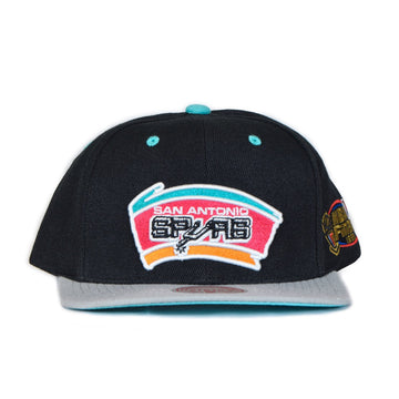 Mitchell & Ness 2Tone San Antonio Spurs Snapback - Black/Grey/Mint