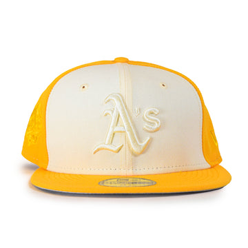 New Era Oakland A's "Tonal 2Tone" 59Fifty Fitted - Cream/Yellow