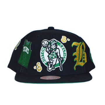 Mitchell & Ness "My Town" Boston Celtics Snapback - Black w/Patches