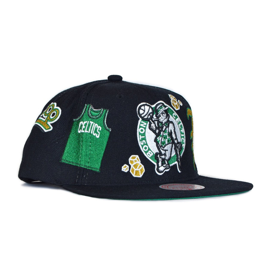 Mitchell & Ness "My Town" Boston Celtics Snapback - Black w/Patches