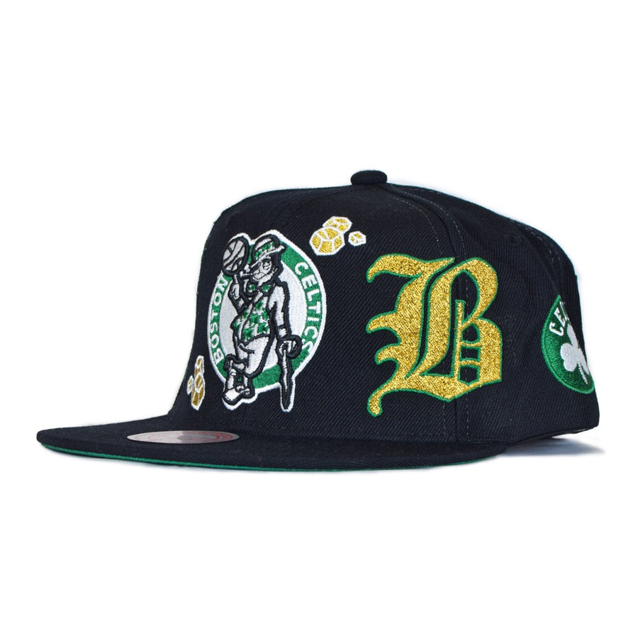Mitchell & Ness "My Town" Boston Celtics Snapback - Black w/Patches