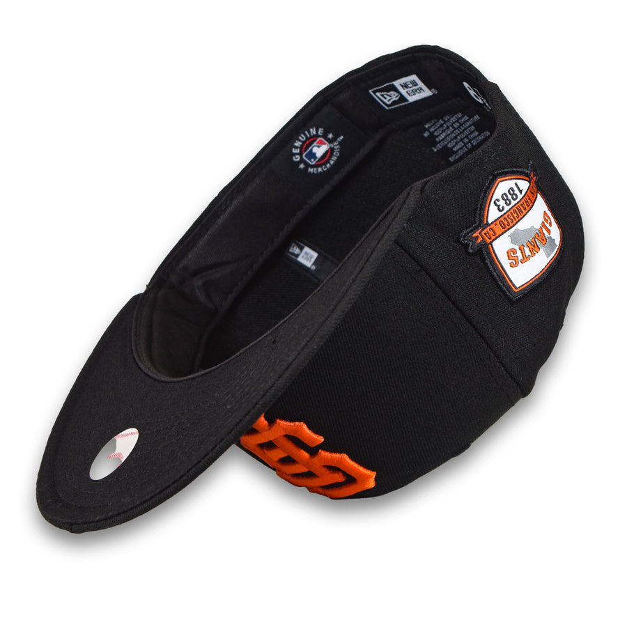 New Era San Francisco Giants 59 Fifty Fitted- Black w City Side Patch