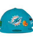 New Era Miami Dolphins Orange Patch 59Fifty Fitted - Teal