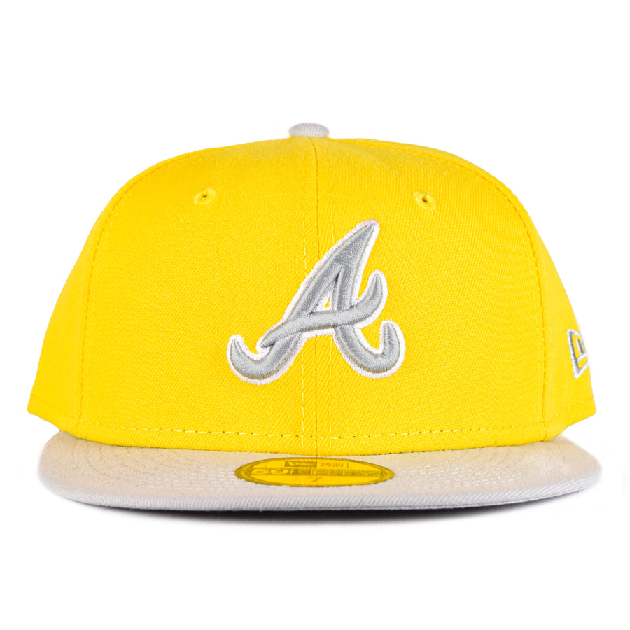 New Era  Atlanta Braves 59 Fifty Fitted - Yellow/Gray