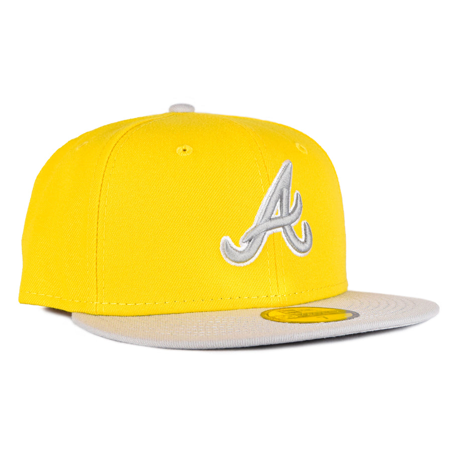 New Era  Atlanta Braves 59 Fifty Fitted - Yellow/Gray