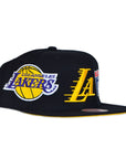 Mitchell & Ness Los Angeles Lakers Champ Patch Snapback - Black/Yellow
