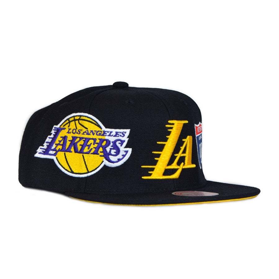 Mitchell & Ness Los Angeles Lakers Champ Patch Snapback - Black/Yellow