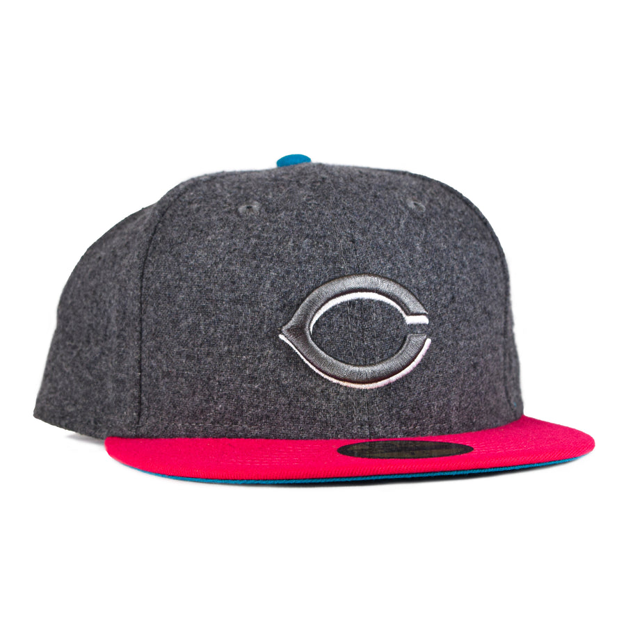 New Era Cincinnati Reds 2Tone 59Fifty Fitted - Wool Grey/Pink