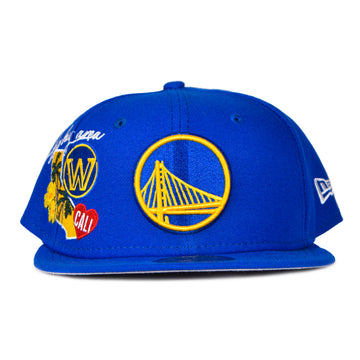 New Era Golden State Warriors "State Patch" 59Fifty Fitted - Blue