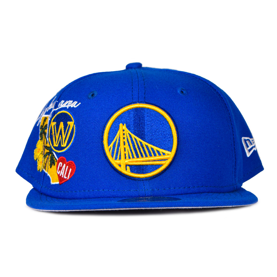 New Era Golden State Warriors "State Patch" 59Fifty Fitted - Blue