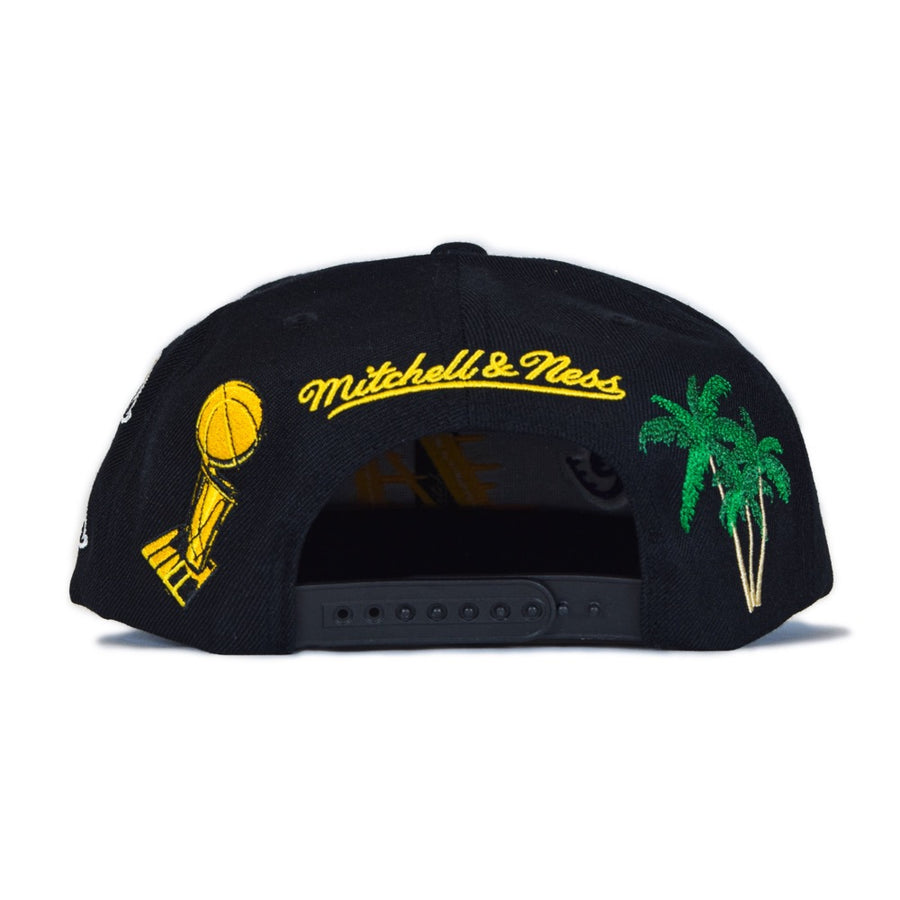 Mitchell & Ness Los Angeles Lakers Champ Patch Snapback - Black/Yellow