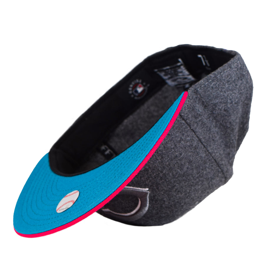New Era Cincinnati Reds 2Tone 59Fifty Fitted - Wool Grey/Pink