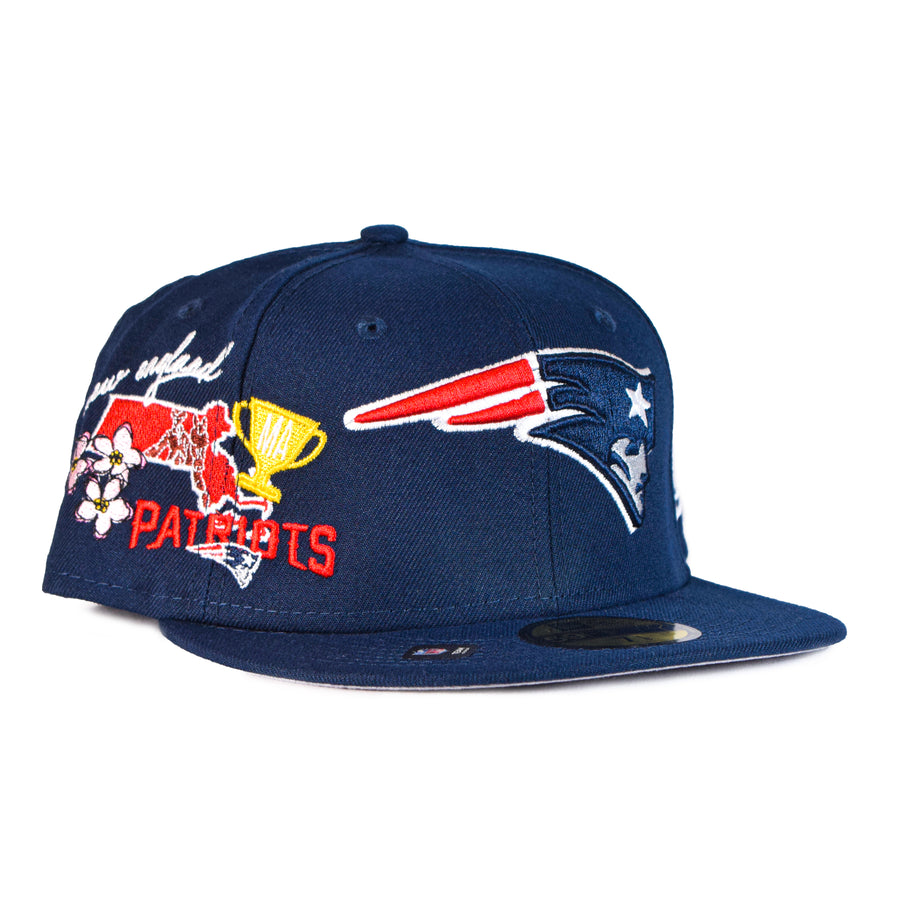 New Era New England Patriots "State Patch" 59Fifty Fitted - Navy