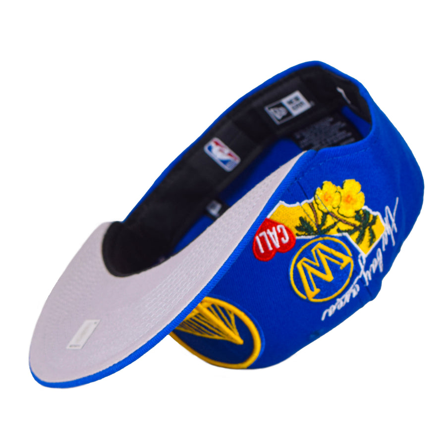 New Era Golden State Warriors "State Patch" 59Fifty Fitted - Blue