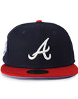 New Era Atlanta Braves "Pop Sweat" 59Fifty Fitted - Navy/Red