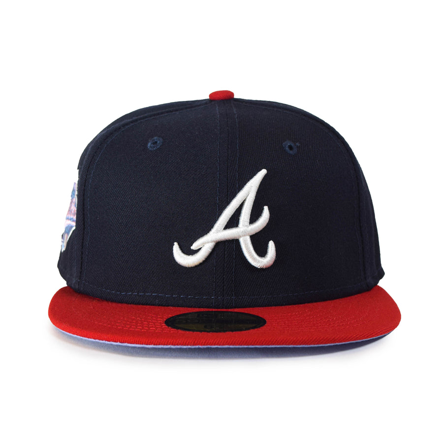 New Era Atlanta Braves "Pop Sweat" 59Fifty Fitted - Navy/Red
