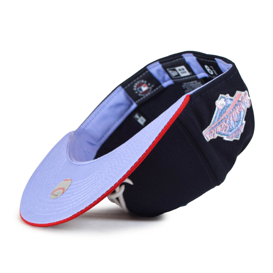 New Era Atlanta Braves "Pop Sweat" 59Fifty Fitted - Navy/Red