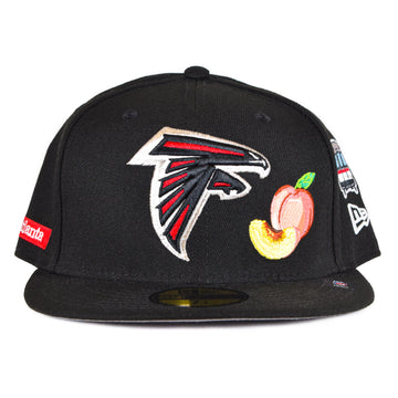 New Era Atlanta Falcons Peach Patch 59Fifty Fitted - Black