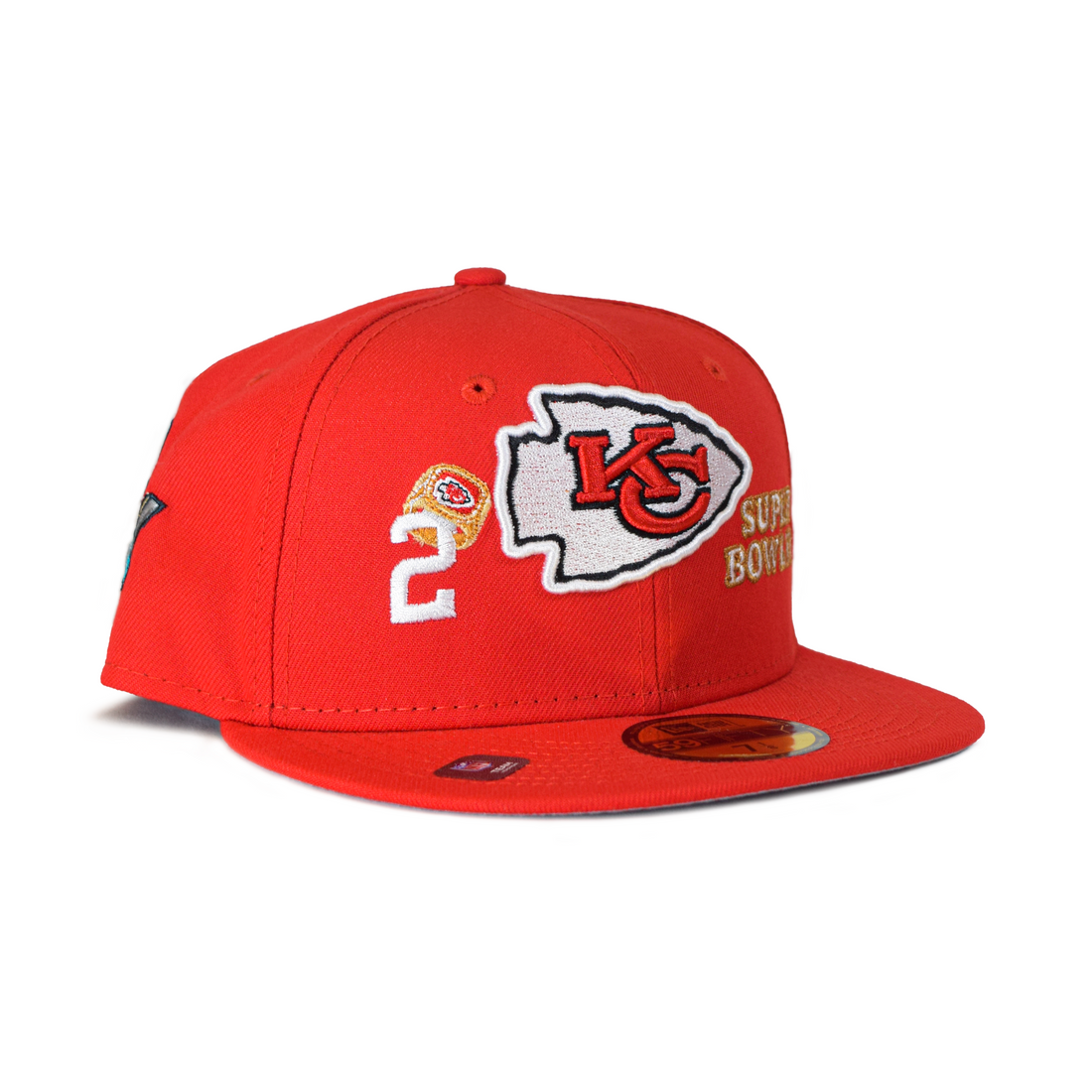 New Era Kansas City Chief Rings Patch 59Fifty Fitted - Red