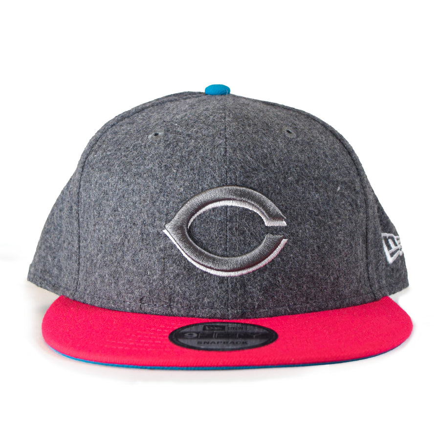 New Era Cincinnati Reds 9Fifty Snapback - Wool Grey/Pink
