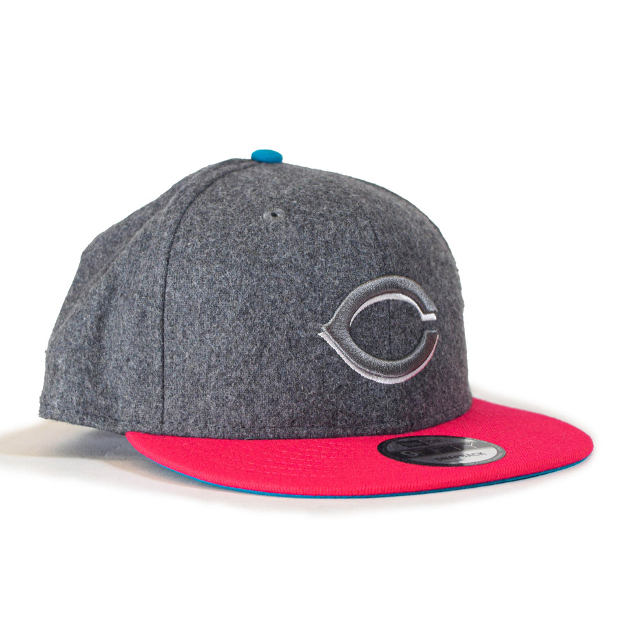 New Era Cincinnati Reds 9Fifty Snapback - Wool Grey/Pink