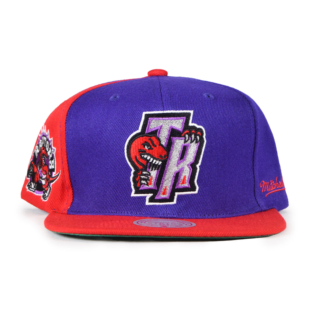 Mitchell & Ness "TR" Toronto Raptors  Snapback - Red/Purple One Panel