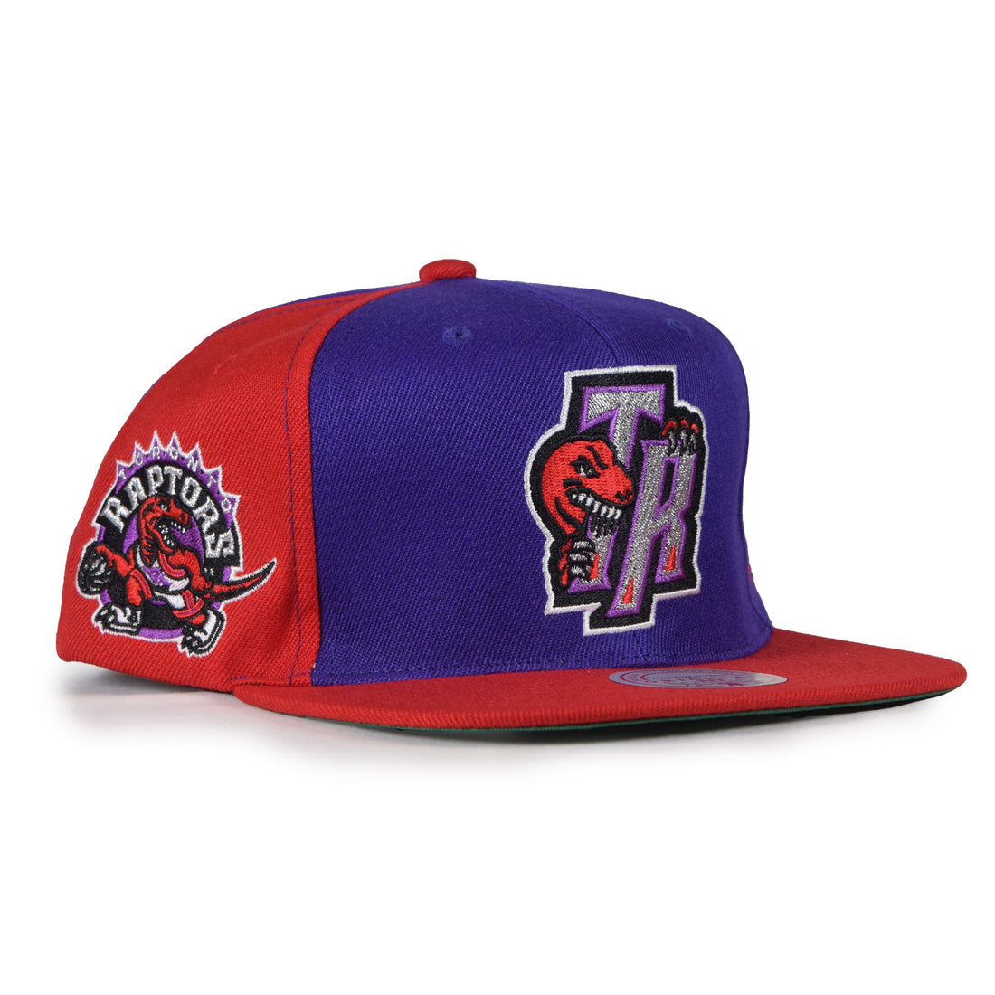 Mitchell & Ness "TR" Toronto Raptors  Snapback - Red/Purple One Panel