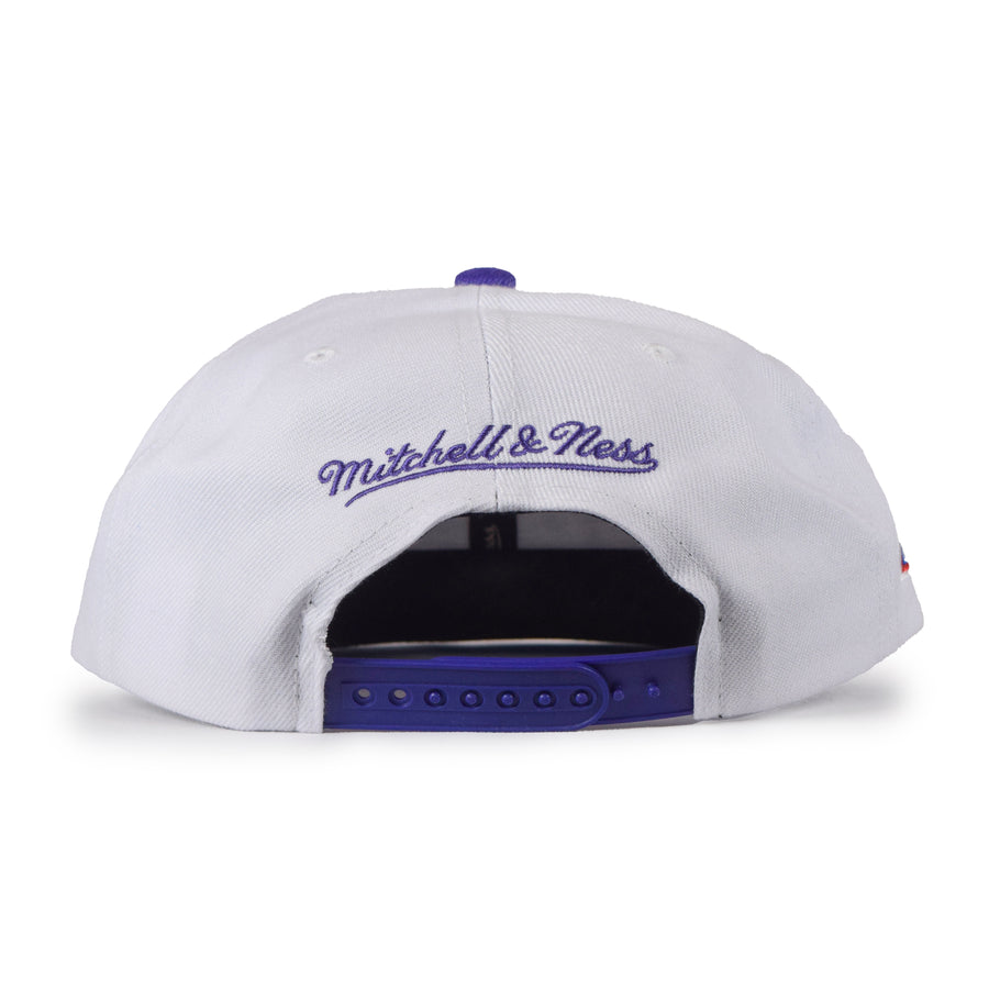 Mitchell & Ness Utah Jazz 2Tone Snapback - White/Purple "50 Patch"