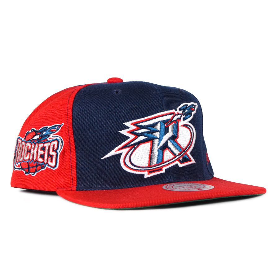 Mitchell & Ness Retro Houston Rockets Snapback - Navy/Red One Panel