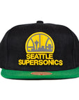 Mitchell & Ness Seattle SuperSonics Snapback - Black/Green