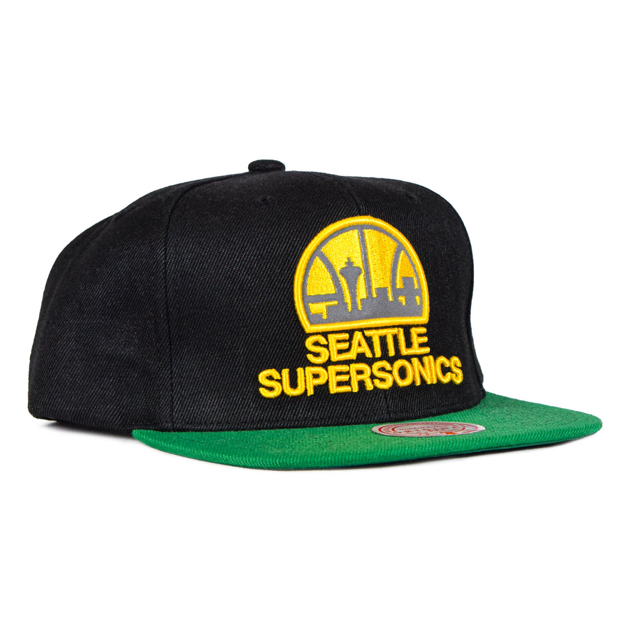 Mitchell & Ness Seattle SuperSonics Snapback - Black/Green