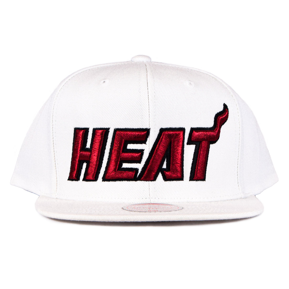 Mitchell & Ness Miami Heat Snapback - White/Red