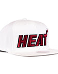 Mitchell & Ness Miami Heat Snapback - White/Red
