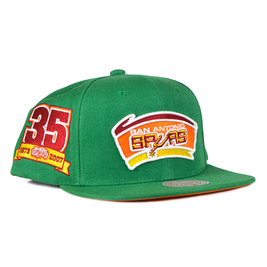 Mitchell & Ness "SA" San Antonio Spurs Snapback - Green/35 Year Patch