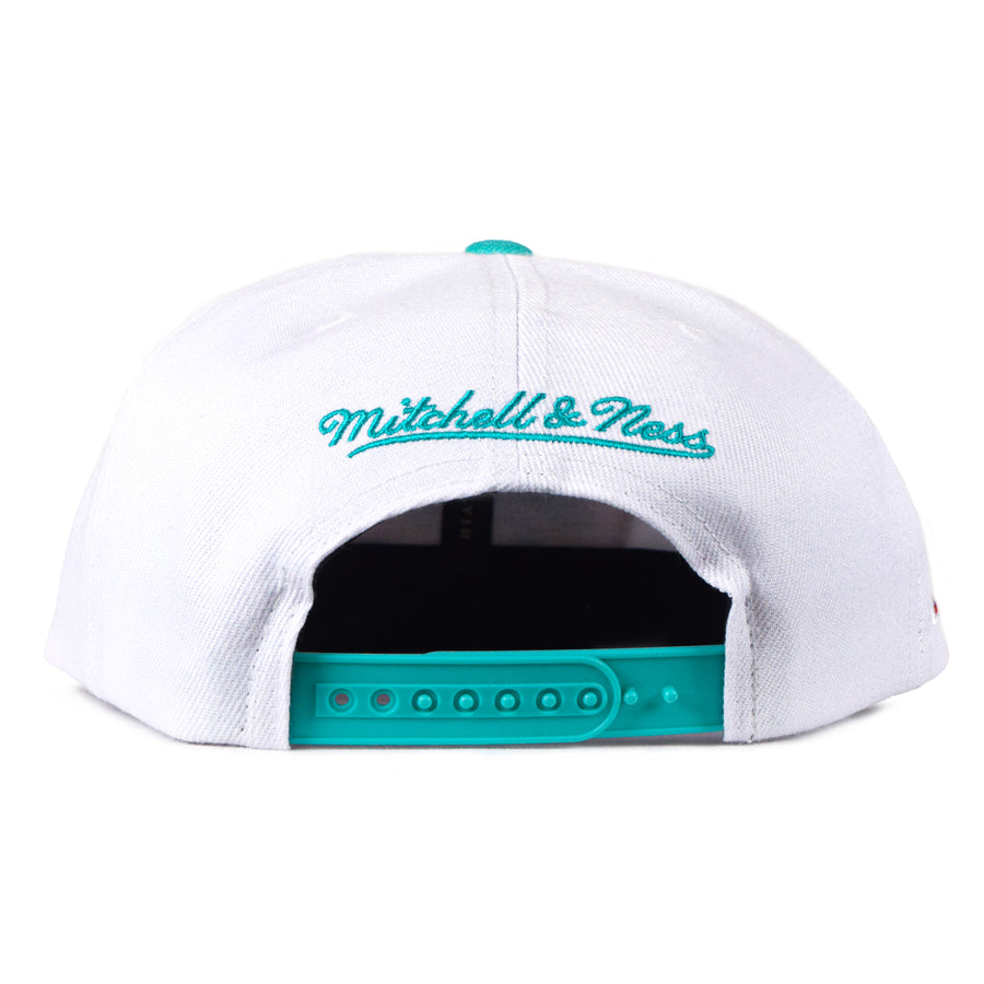 Mitchell & Ness San Antonio Spurs 2Tone Snapback - White/Mint "50 Patch"