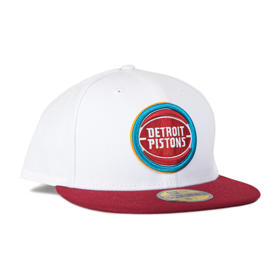 New Era Detroit Pistons 2Tone 59Fifty Fitted - White/Maroon