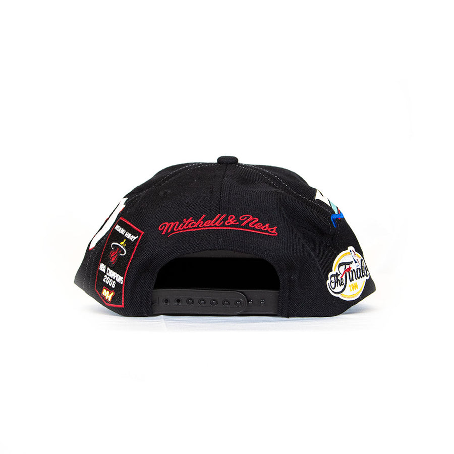 Mitchell & Ness "My Town" Miami Heat Snapback - Black w/Patches