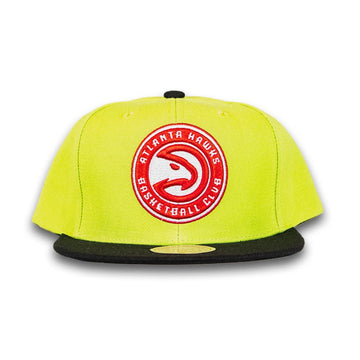 Mitchell & Ness 2Tone Atlanta Hawks Snapback - Lime/Black