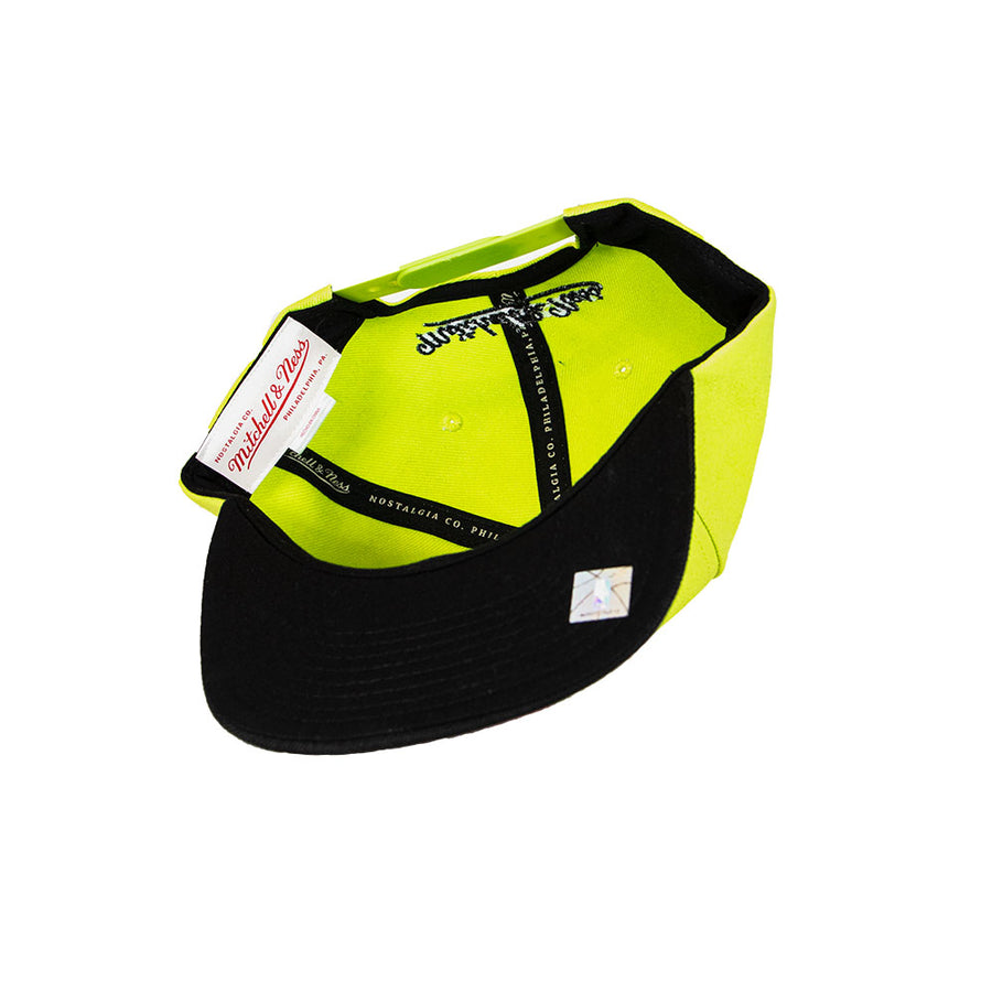 Mitchell & Ness 2Tone Atlanta Hawks Snapback - Lime/Black