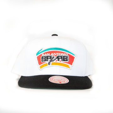 Mitchell & Ness San Antonio Spurs Retro Snapback - White/Black