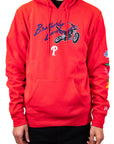 New Era Philadelphia Phillies Dirt Bike Hoodie - Red/Navy