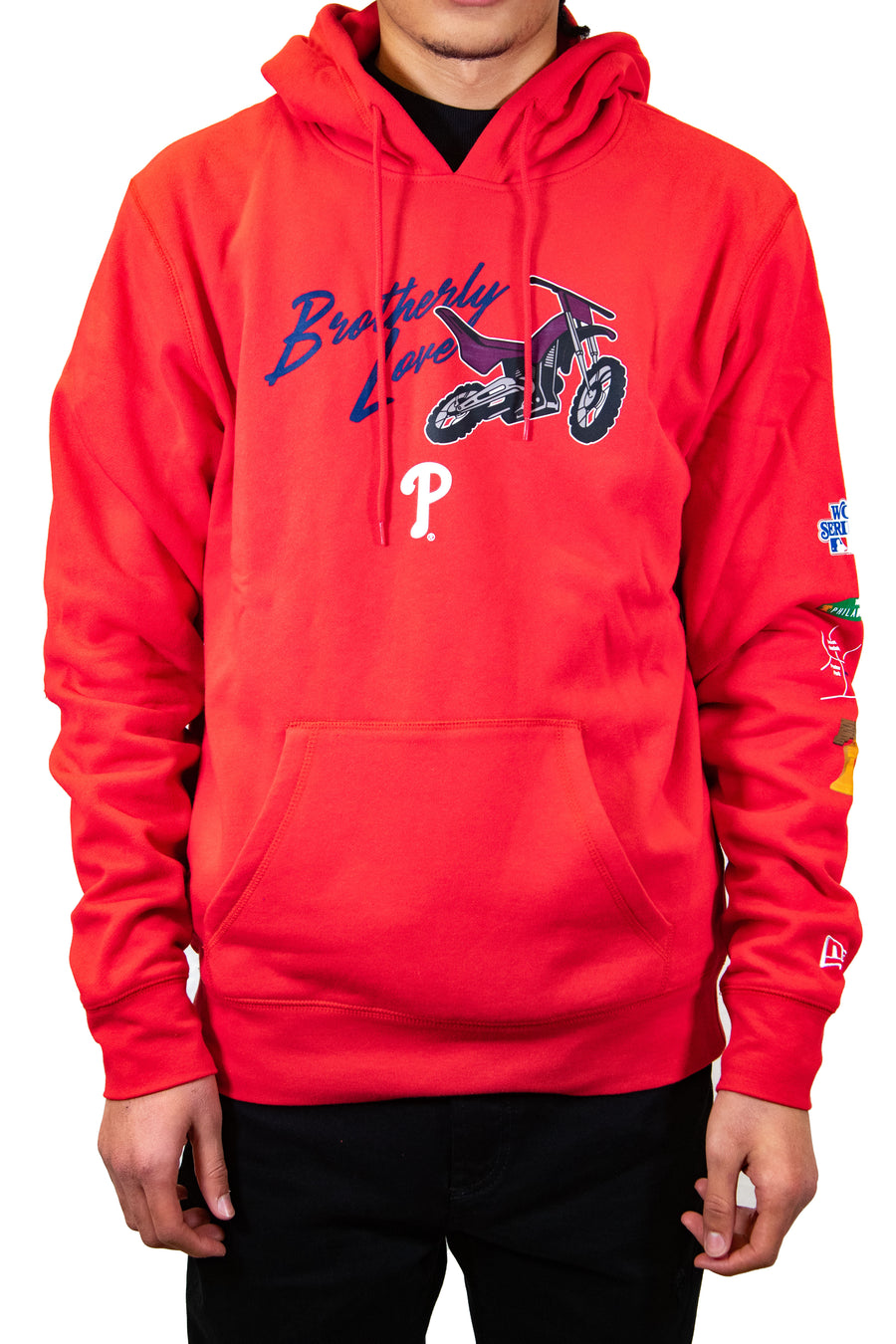 New Era Philadelphia Phillies Dirt Bike Hoodie - Red/Navy