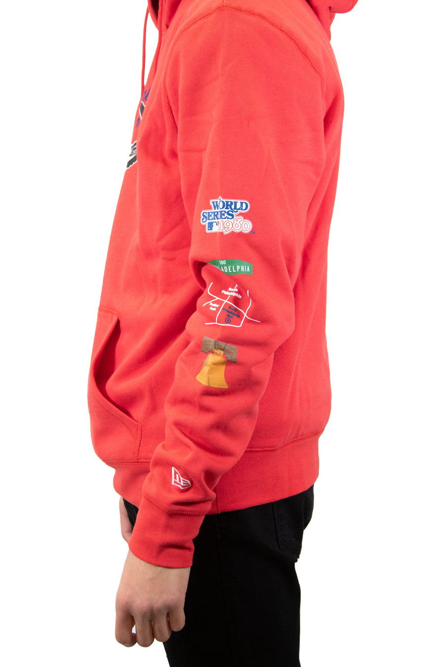 New Era Philadelphia Phillies Dirt Bike Hoodie - Red/Navy