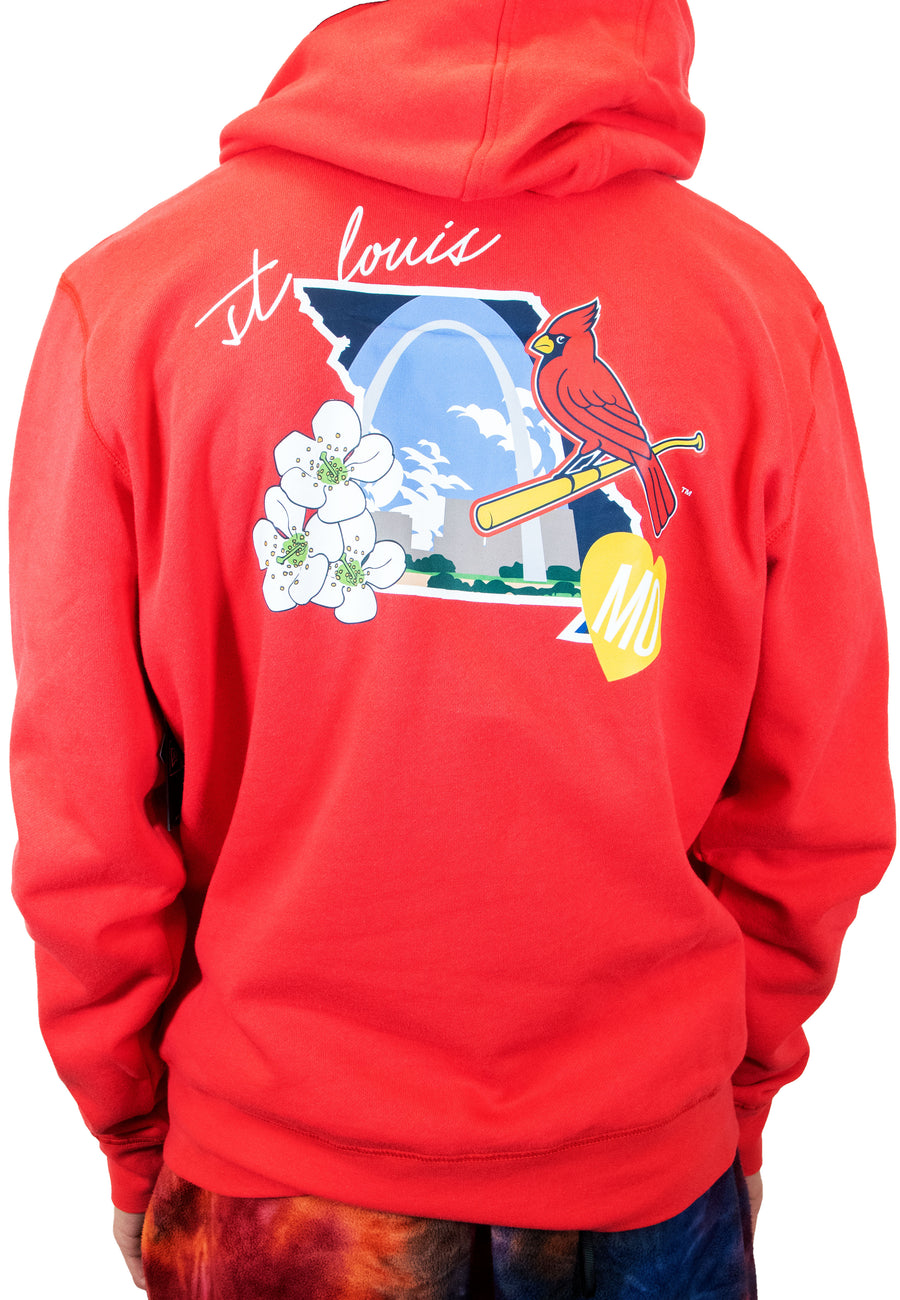 New Era St. Louis Cardinals "State Patch" Hoodie - Red/White