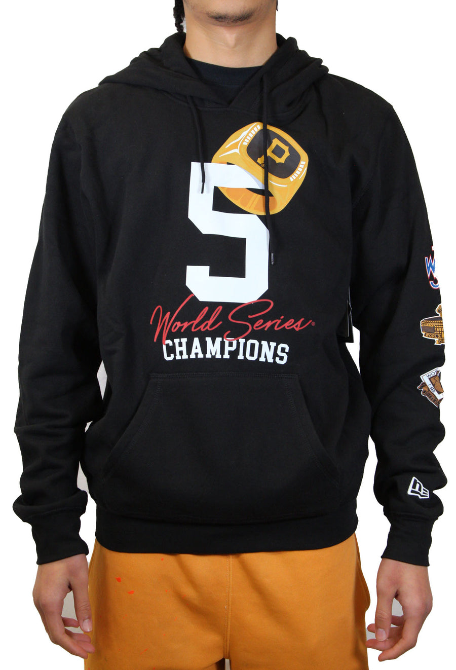 New Era Pittsburgh Pirates "World Series Champ" Hoodie - Black/Yellow