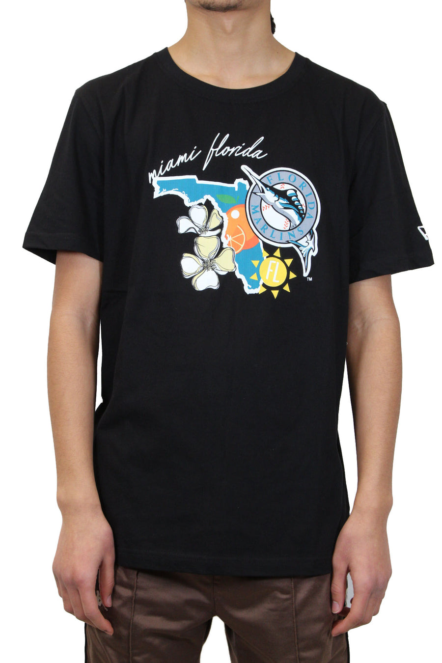 New Era Florida Marlins "State Patch" Shirt - Black