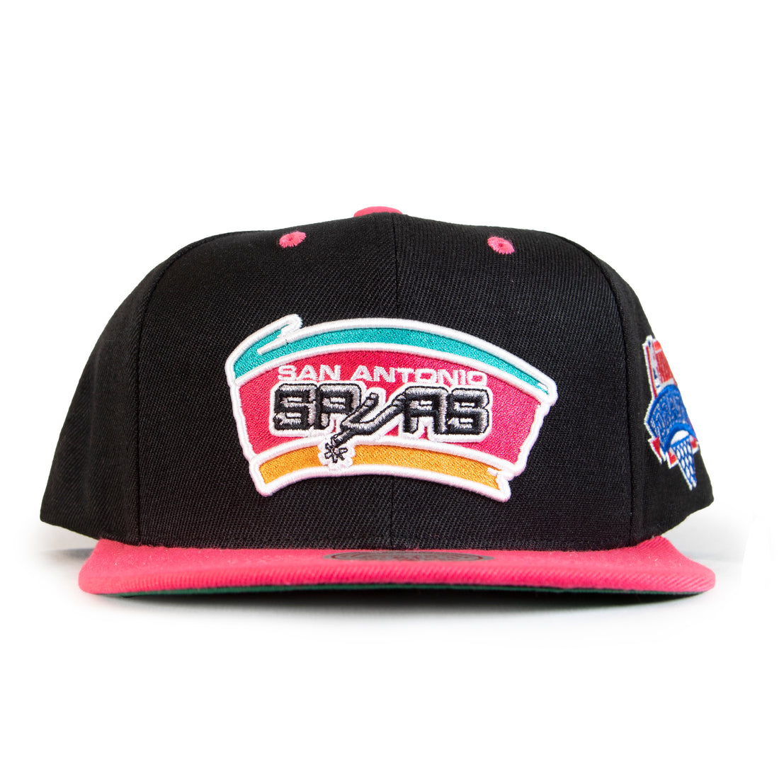 Mitchell & Ness 2Tone "NBA Draft" San Antonio Spurs Snapback - Black/Pink