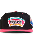 Mitchell & Ness 2Tone "NBA Draft" San Antonio Spurs Snapback - Black/Pink