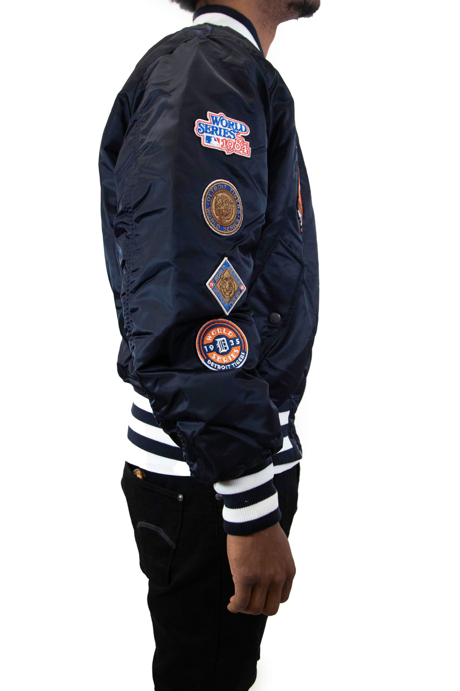 New Era: Alpha Industries New Era MA-1 Bomber Jacket Detroit Tigers - Navy