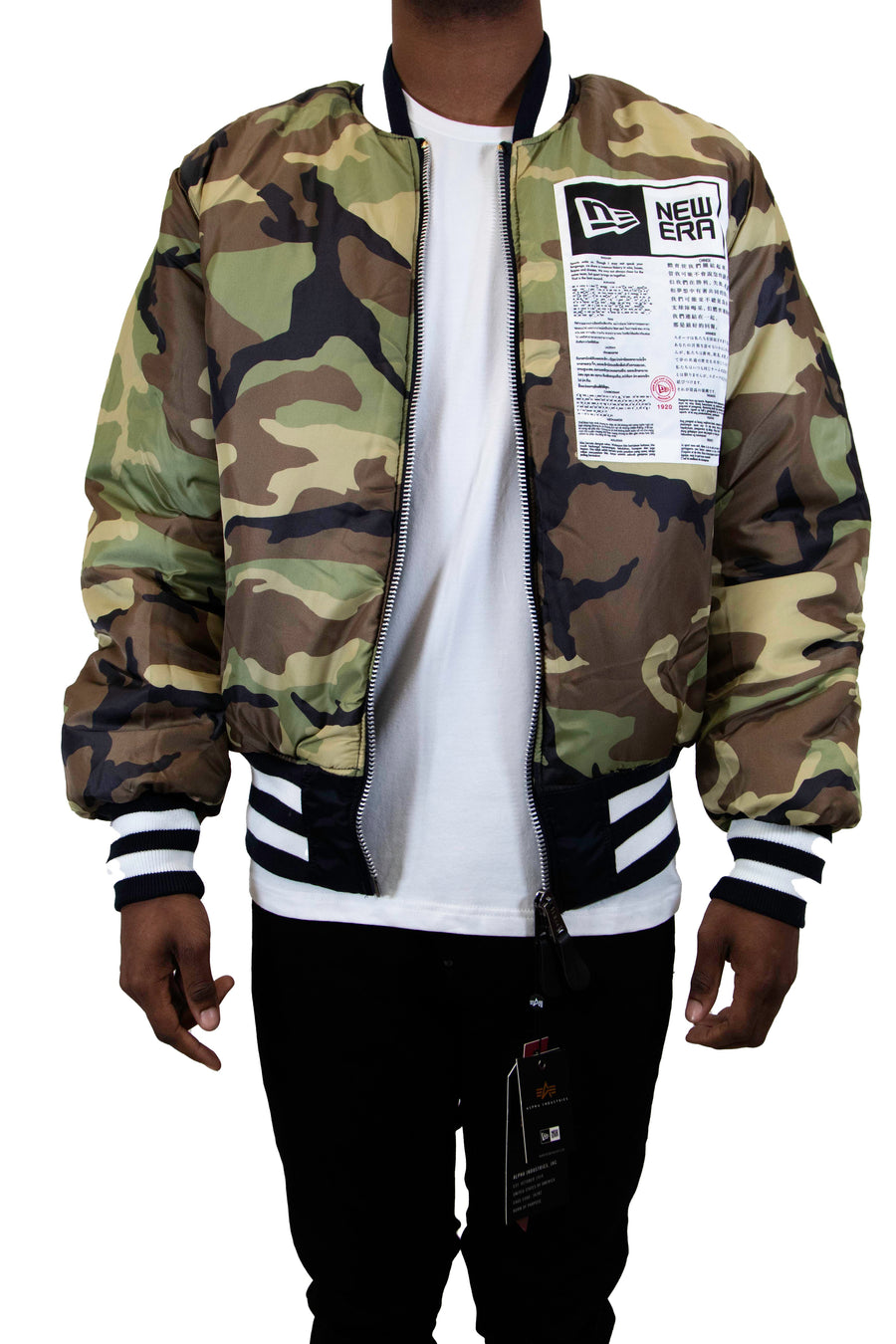 New Era: Alpha Industries New Era MA-1 Bomber Jacket Detroit Tigers - Navy